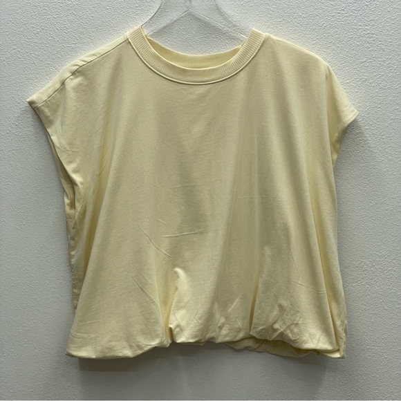Calia Everyday Twist Women’s Crop Tee In Frosted Lemon Yellow Size XXL - Picture 1 of 9